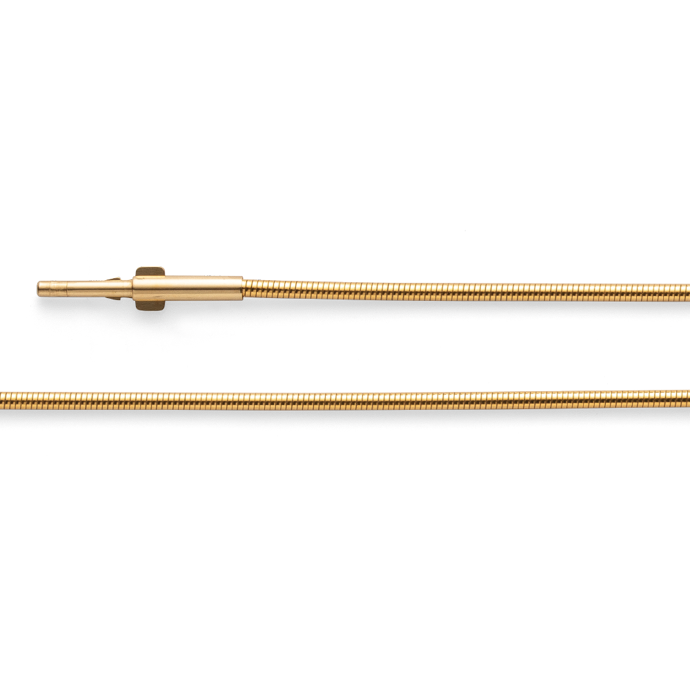 925/- Tonda Flexibel, vergoldet | Stahlkern, 1,40mm, 45cm, Doppelclipverschluss