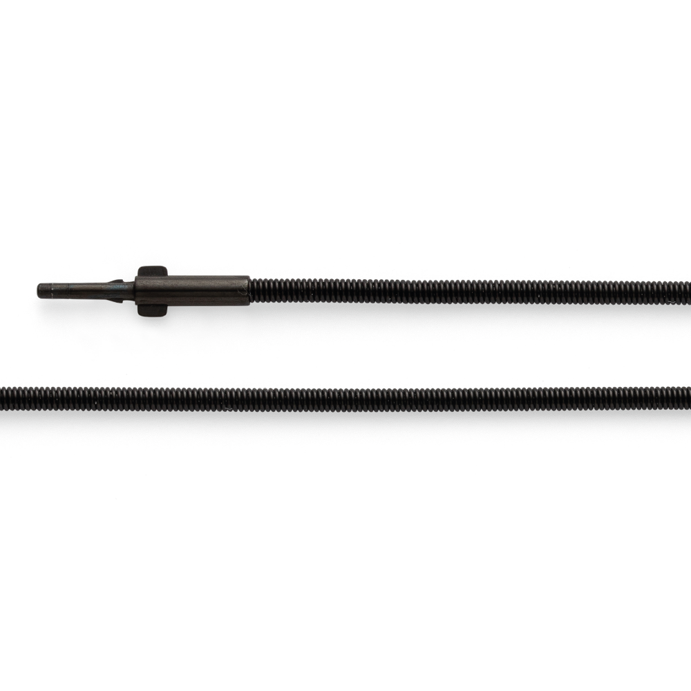 Edelstahl-Spiralreif Colour, schwarz  | 2,0mm, 45cm, Doppelclipverschluss