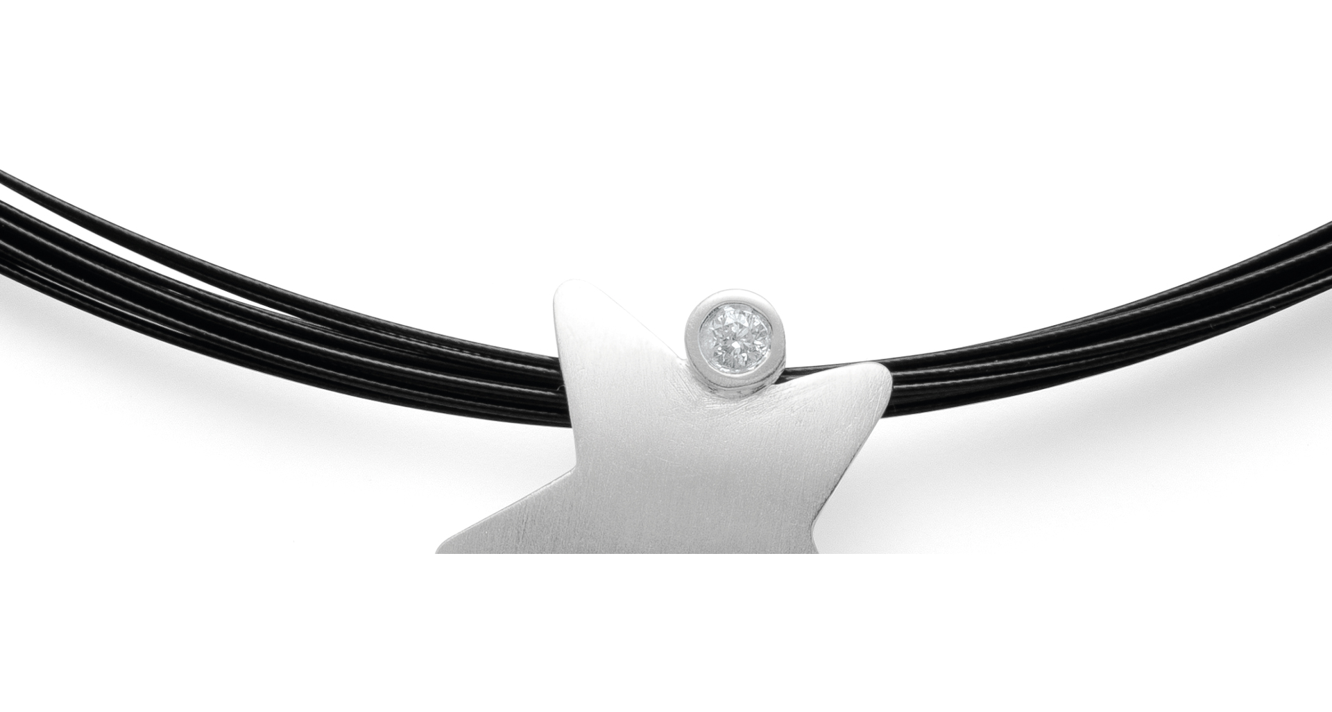 Edelstahl-Seil 15-reihig, schwarz | 0,36mm, 45cm, Doppelclipverschluss