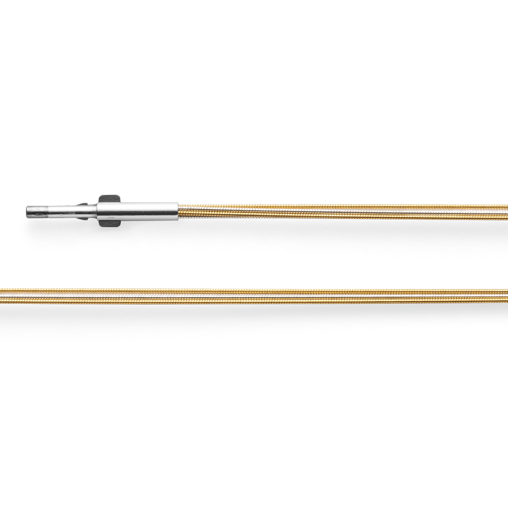 925/-Tonda Flexibel, 5-reihig, bicolor | Stahlkern, 0,50mm, 45cm, Doppelclipverschluss